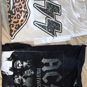 Women’s band tees sz Large